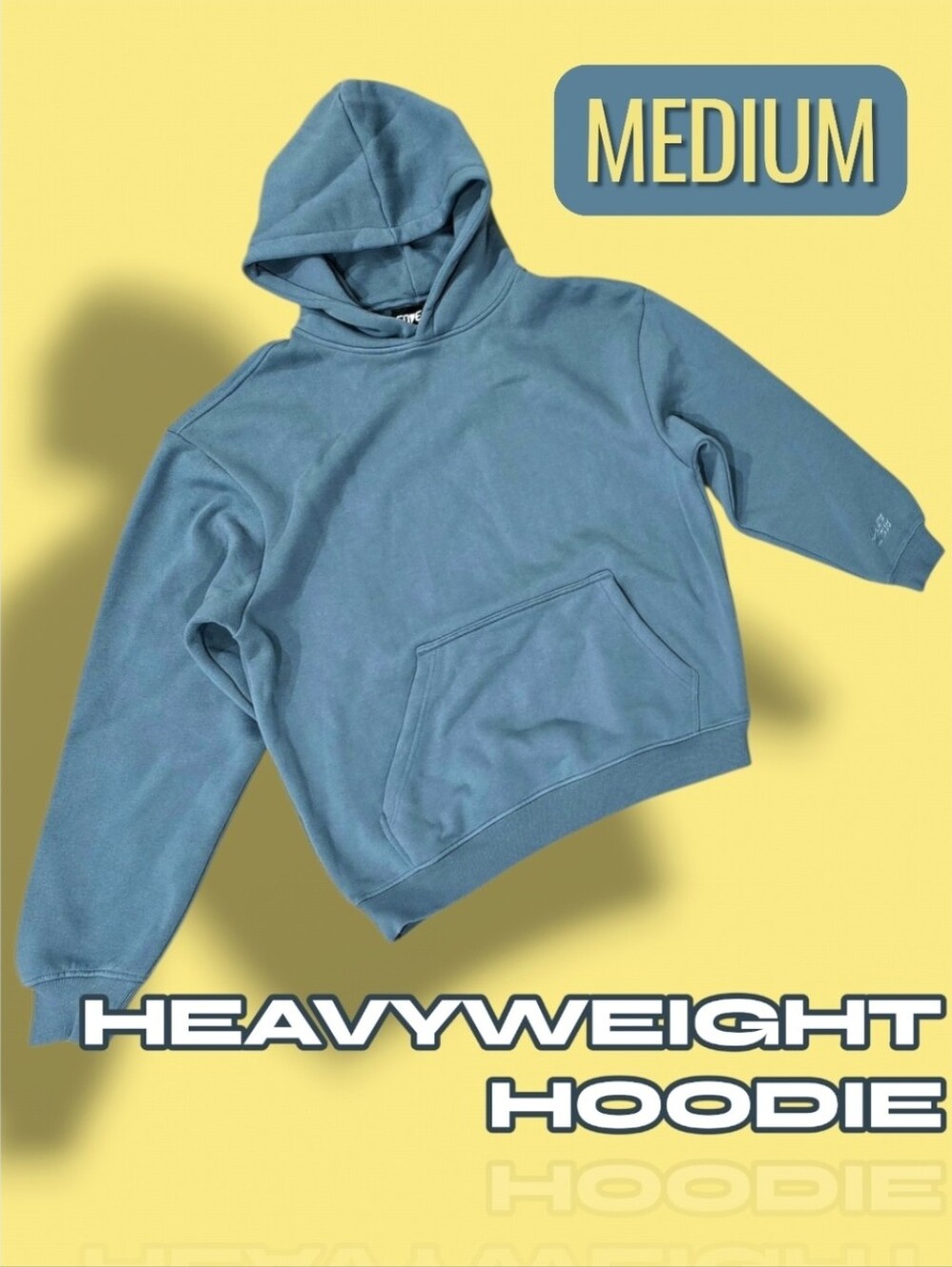 Cove USA Men's Heavyweight Fleece Pullover Hoodie - Saltwater Blue (Size Medium)